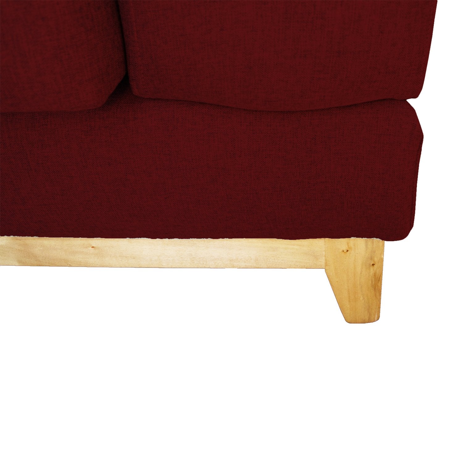 SOFA BASALTO CHENILLE TIPO LINO ROJO 3 CUERPOS - 3