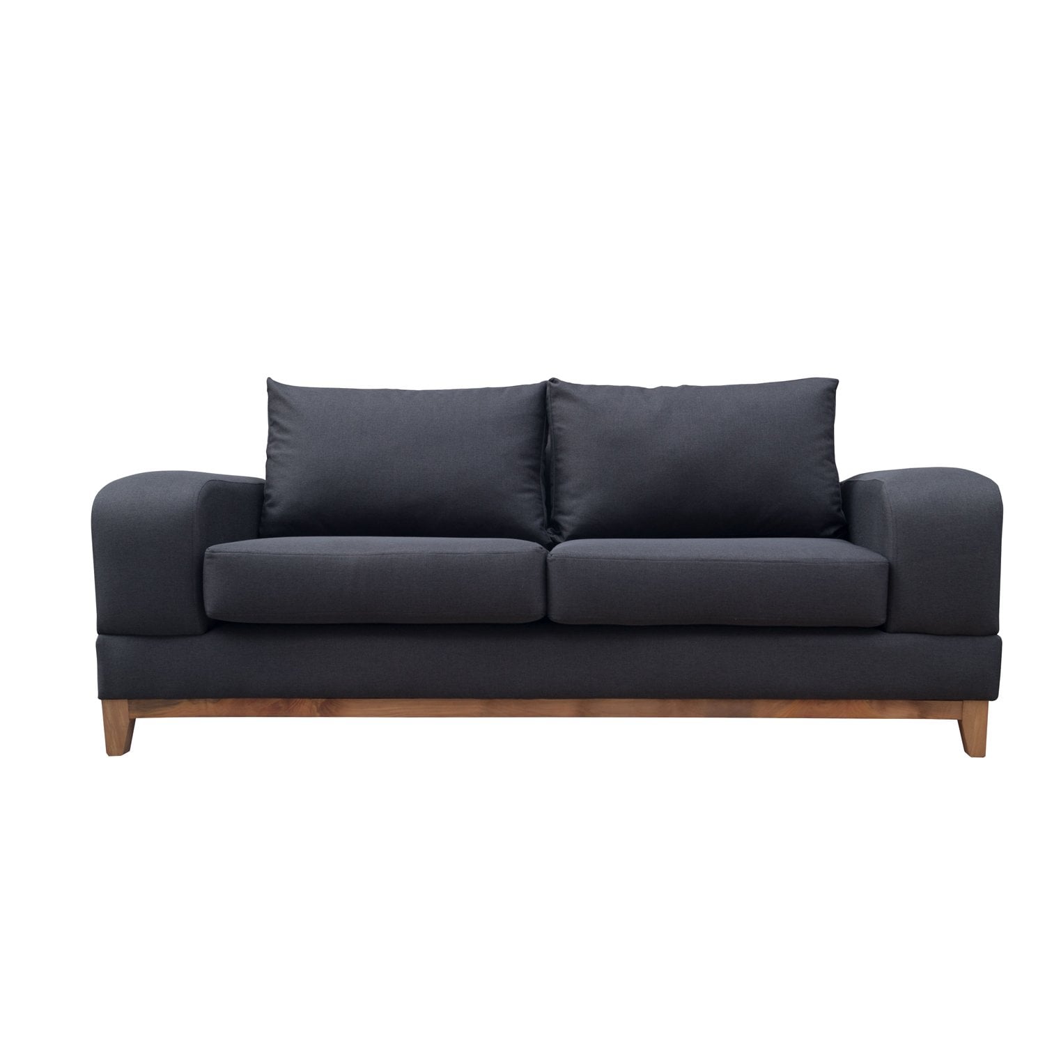 SOFA BASALTO CHENILLE TIPO LINO GRAFITO 3 CUERPOS - 1