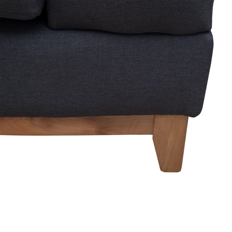 SOFA BASALTO CHENILLE TIPO LINO GRAFITO 3 CUERPOS - 3