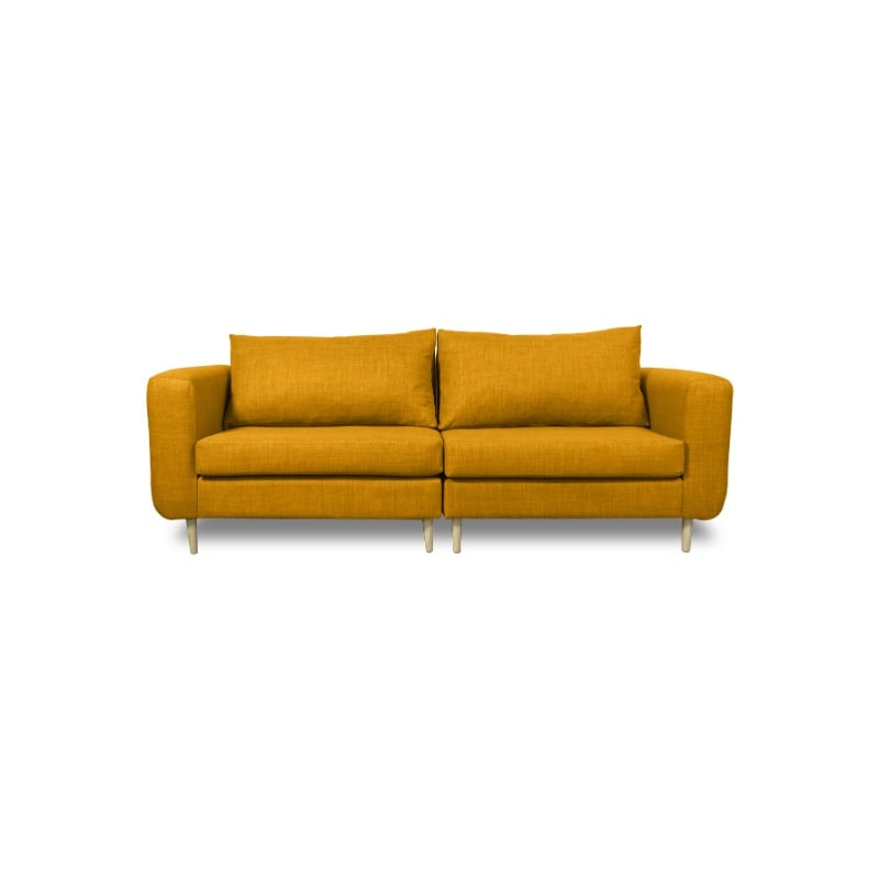 SOFA BOLLEN CHENILLE TIPO LINO AMBARINO 3 CUERPOS - 1