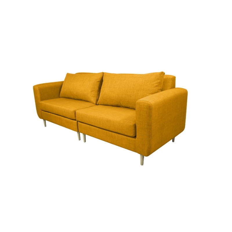 SOFA BOLLEN CHENILLE TIPO LINO AMBARINO 3 CUERPOS - 2