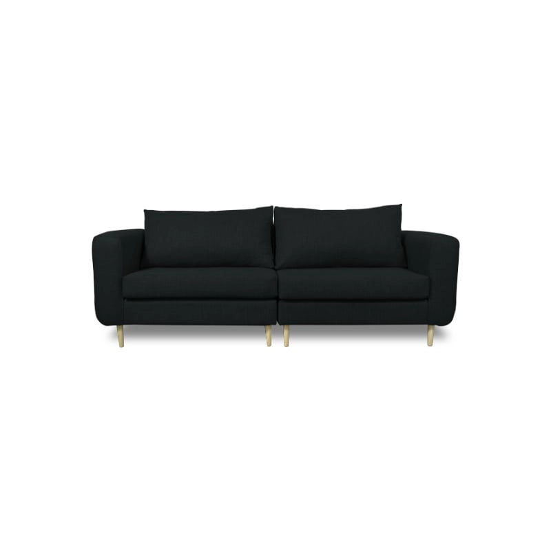 SOFA BOLLEN CHENILLE TIPO LINO GRAFITO 3 CUERPOS - 1