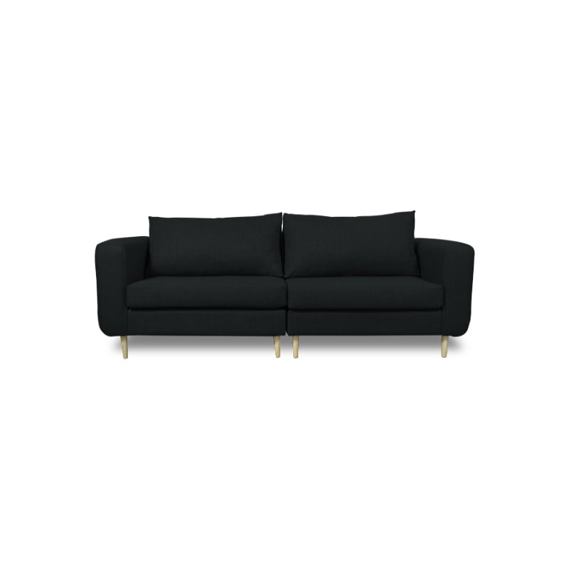 SOFA BOLLEN CHENILLE TIPO LINO GRAFITO 3 CUERPOS - 1