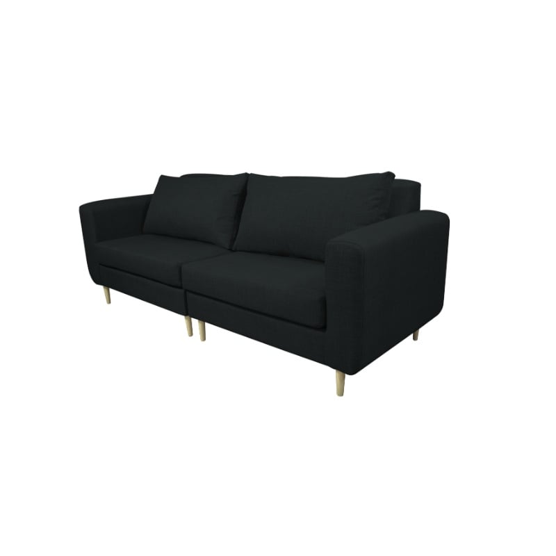 SOFA BOLLEN CHENILLE TIPO LINO GRAFITO 3 CUERPOS - 2