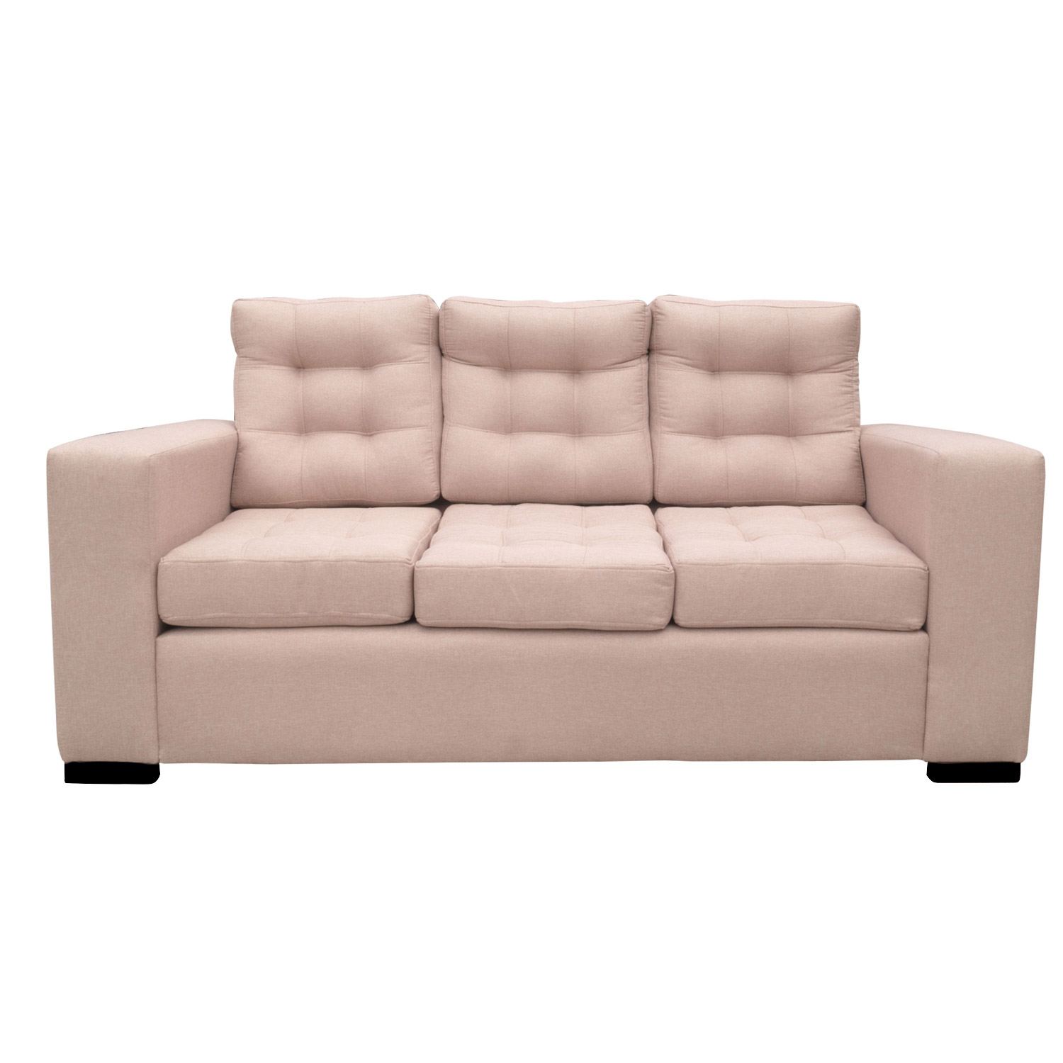 SOFA ANTU CHENILLE TIPO LINO BEIGE 3 CUERPOS - 1
