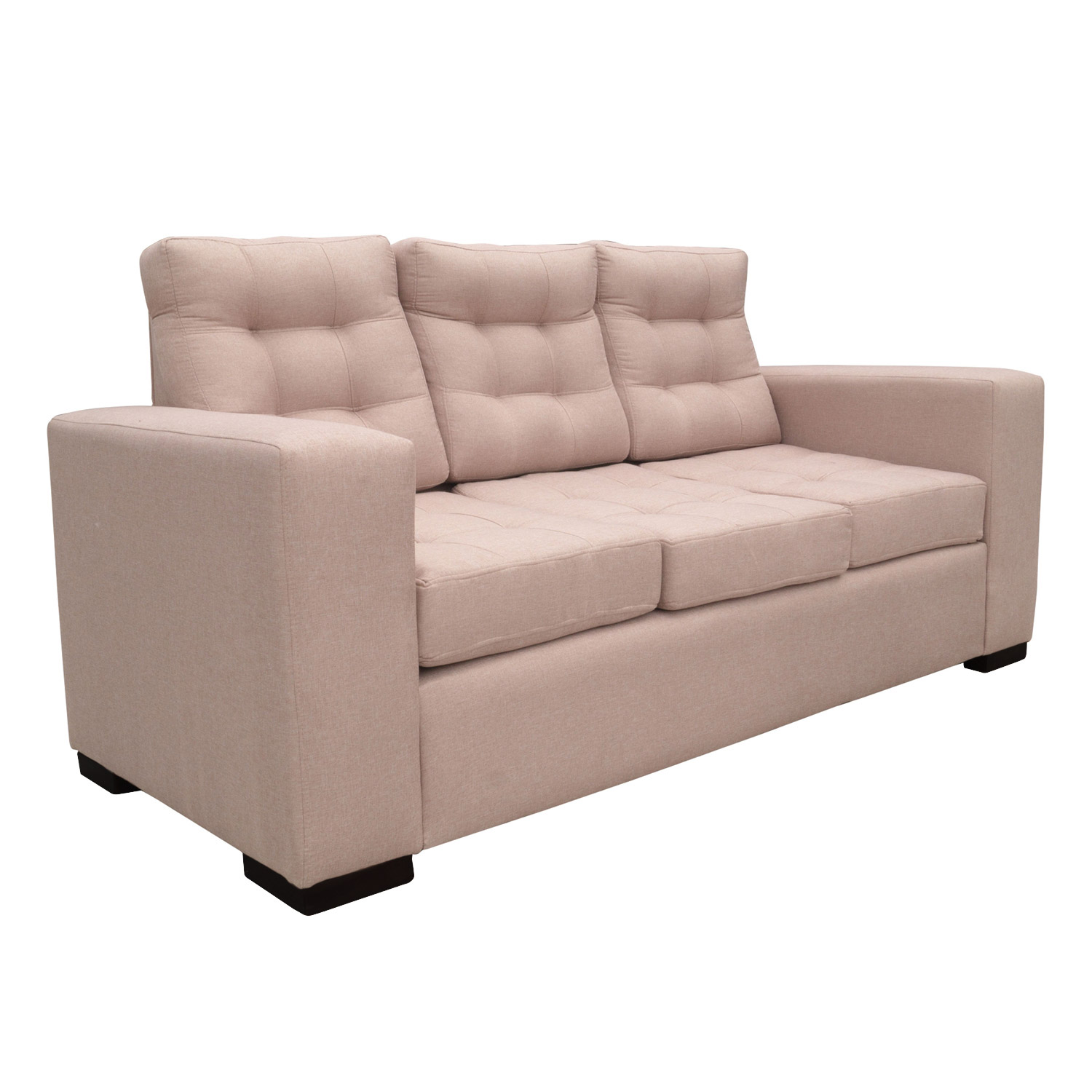 SOFA ANTU CHENILLE TIPO LINO BEIGE 3 CUERPOS - 2
