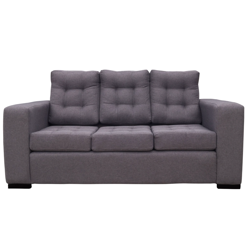 SOFA ANTU CHENILLE TIPO LINO GRIS 3 CUERPOS - 1