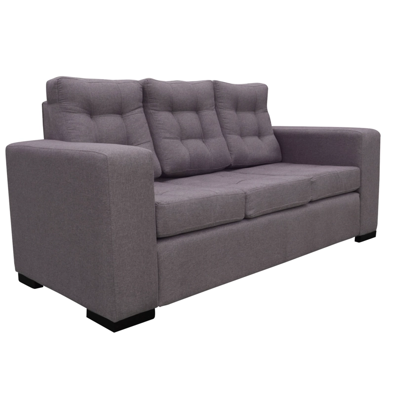 SOFA ANTU CHENILLE TIPO LINO GRIS 3 CUERPOS - 2
