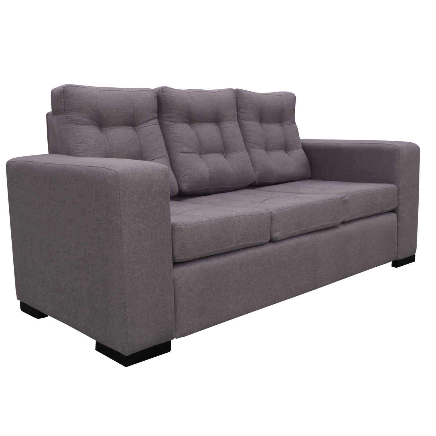 SOFA ANTU CHENILLE TIPO LINO GRIS 3 CUERPOS - 2
