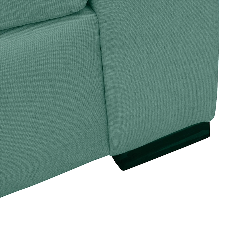 SOFA ANTU CHENILLE TIPO LINO VERDE 3 CUERPOS - 3