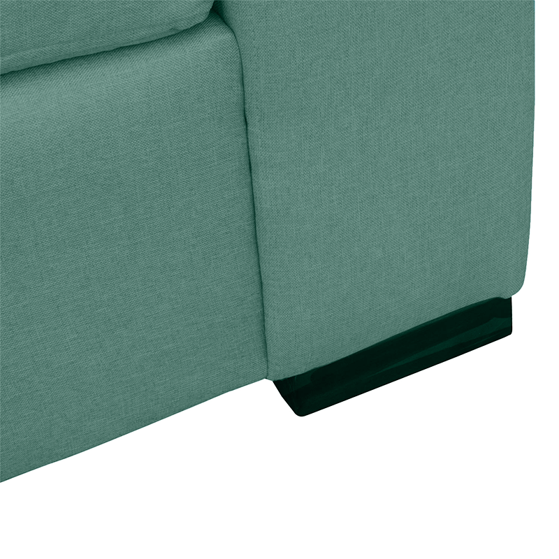 SOFA ANTU CHENILLE TIPO LINO VERDE 3 CUERPOS - 3