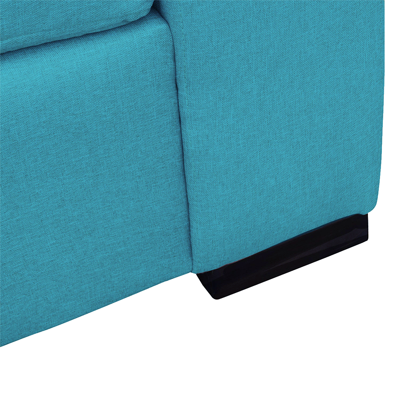 SOFA ANTU CHENILLE TIPO LINO TURQUESA 3 CUERPOS - 3