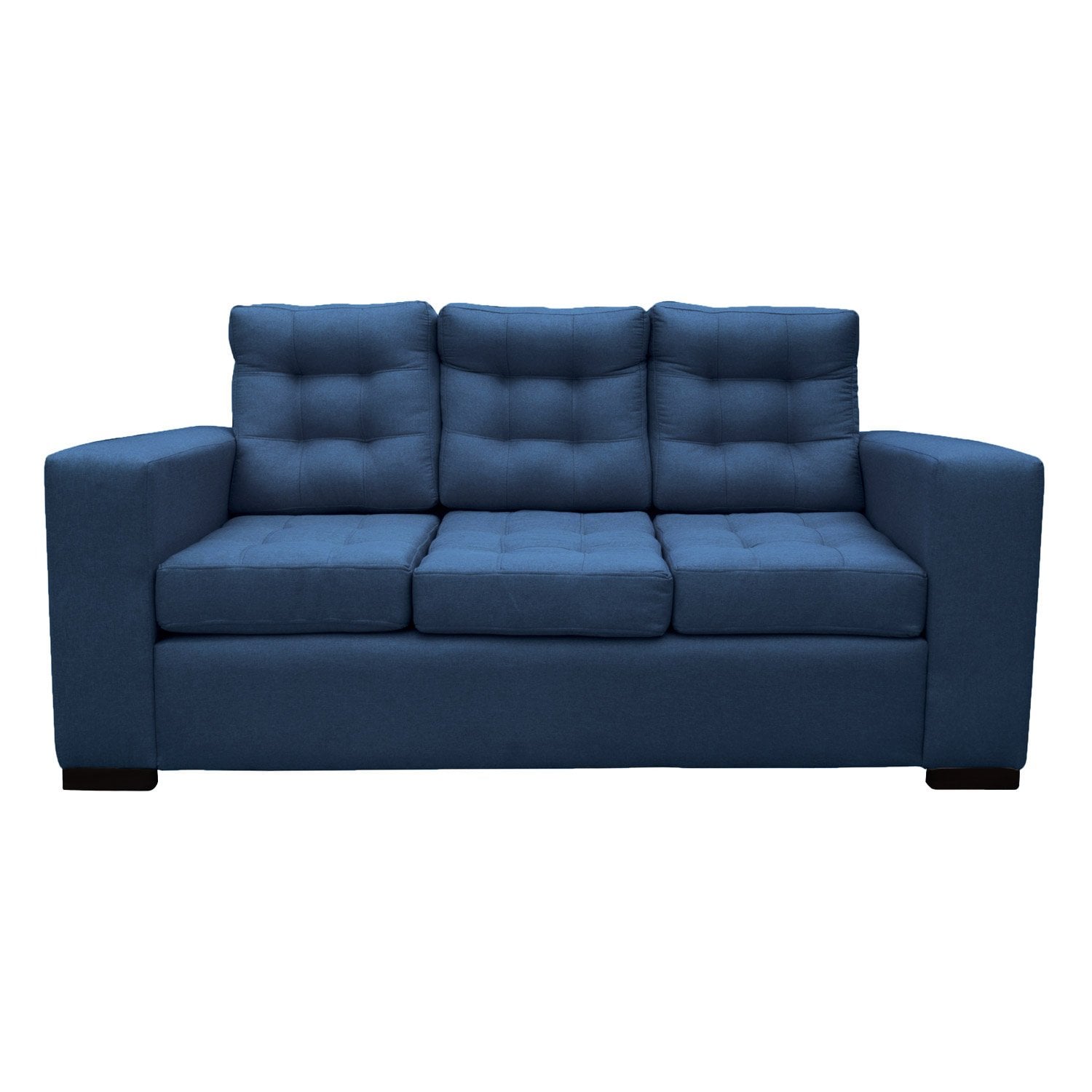 SOFA ANTU CHENILLE TIPO LINO AZUL 3 CUERPOS - 1