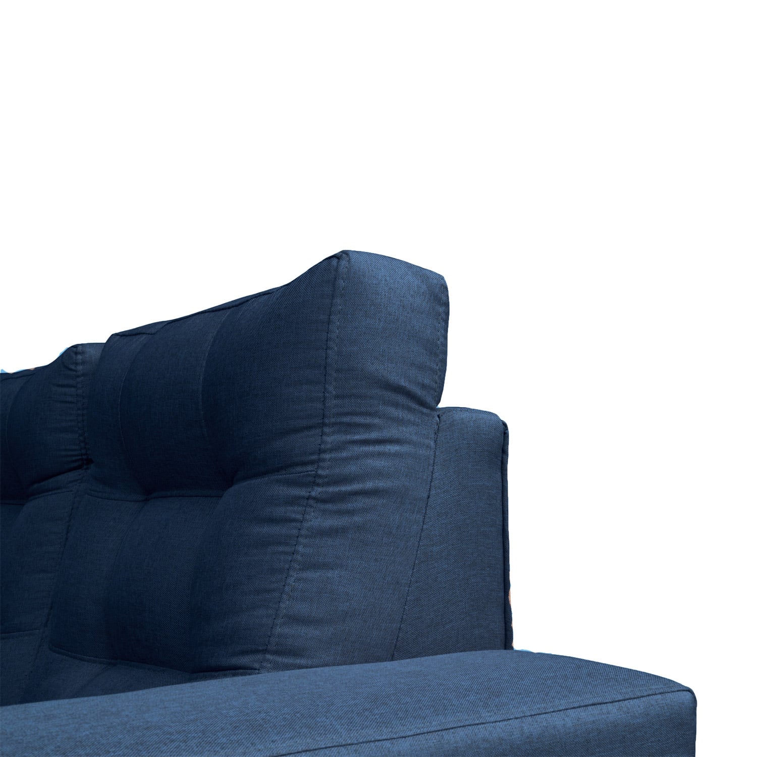 SOFA ANTU CHENILLE TIPO LINO AZUL 3 CUERPOS - 3