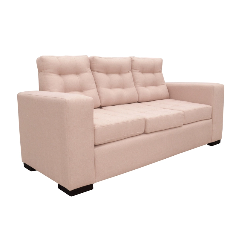 SOFA ANTU CHENILLE TIPO LINO PALO ROSA 3 CUERPOS - 2