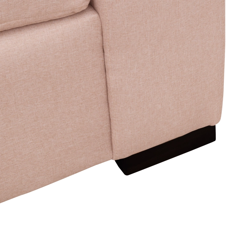 SOFA ANTU CHENILLE TIPO LINO PALO ROSA 3 CUERPOS - 3