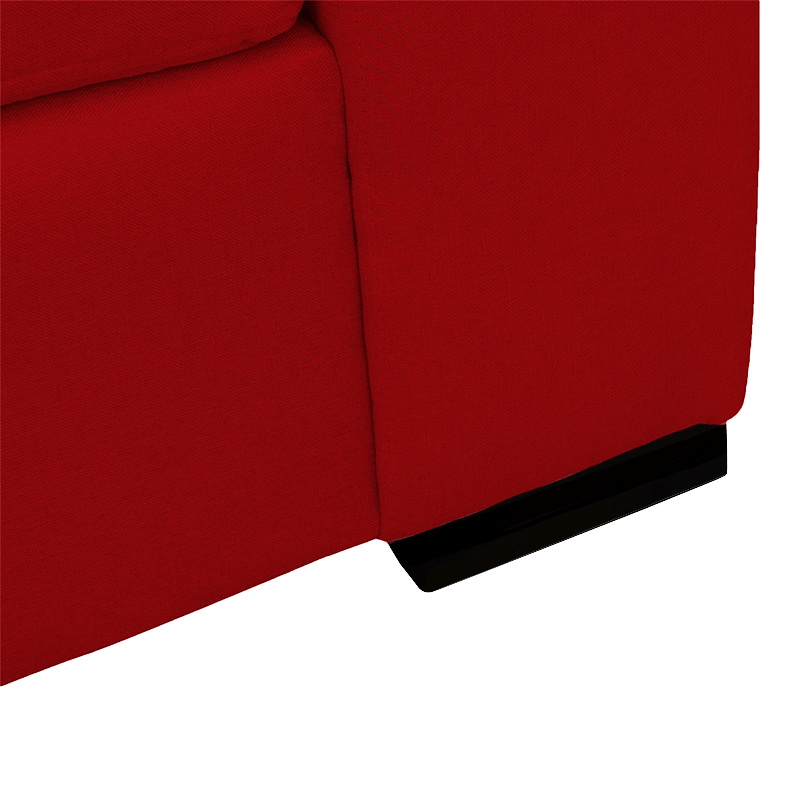 SOFA ANTU CHENILLE TIPO LINO ROJO 3 CUERPOS - 3