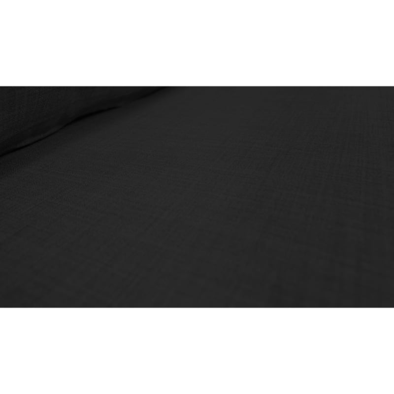 SECCIONAL BOLLEN CHENILLE TIPO LINO NEGRO 3 CUERPOS - 3