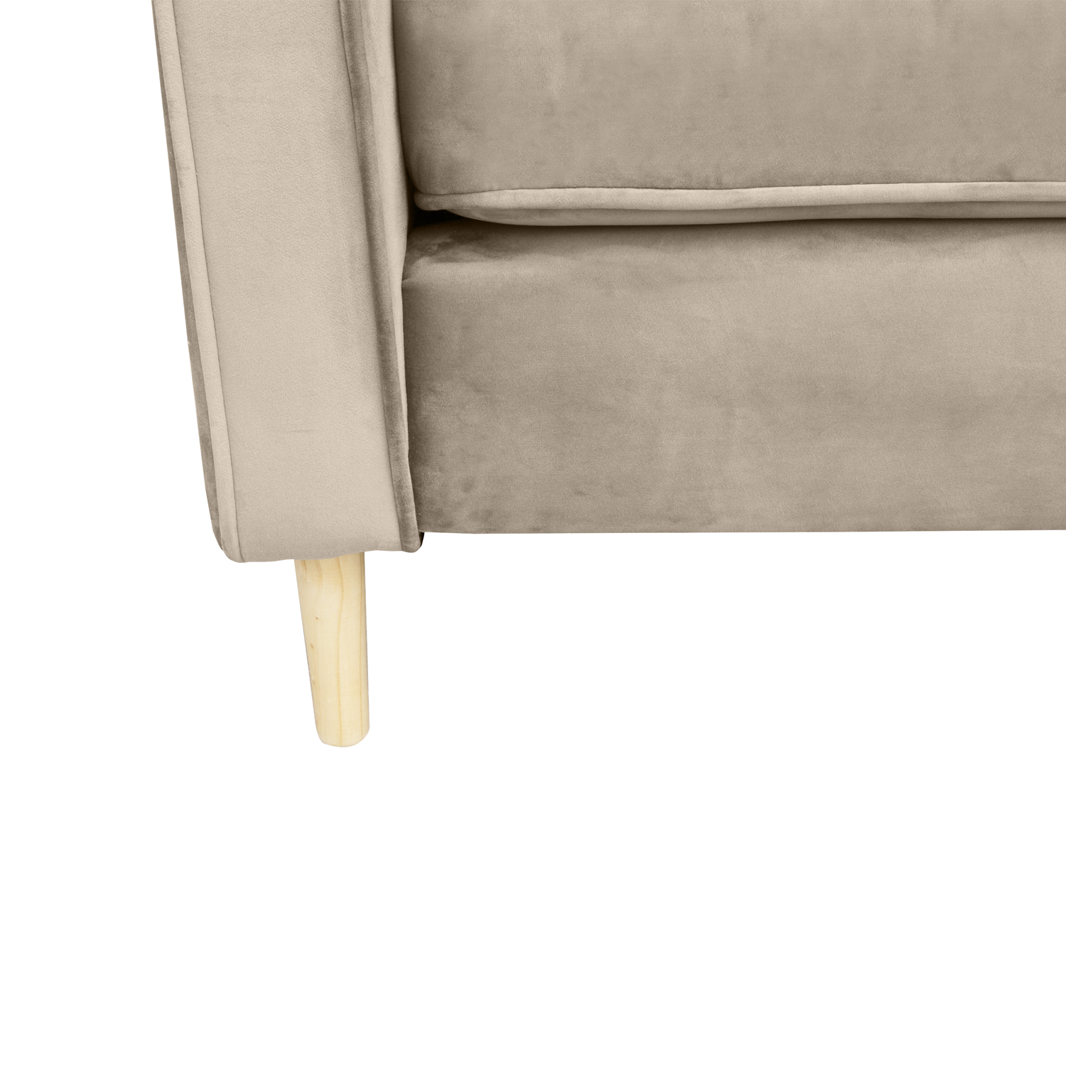 SECCIONAL BARCELONA FELPA BEIGE  3 CUERPOS - 3