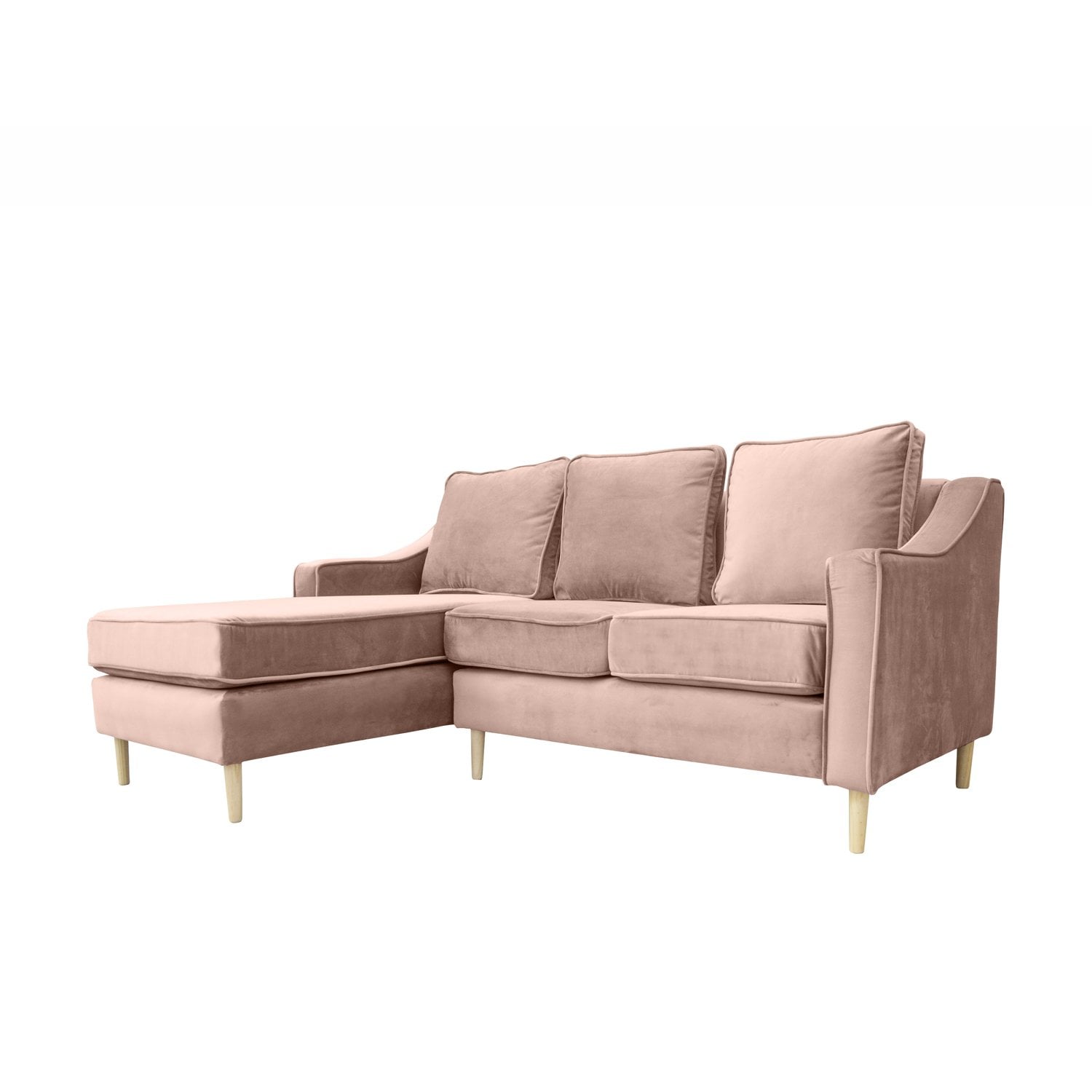 SECCIONAL BARCELONA FELPA PALO ROSA 3 CUERPOS - 2