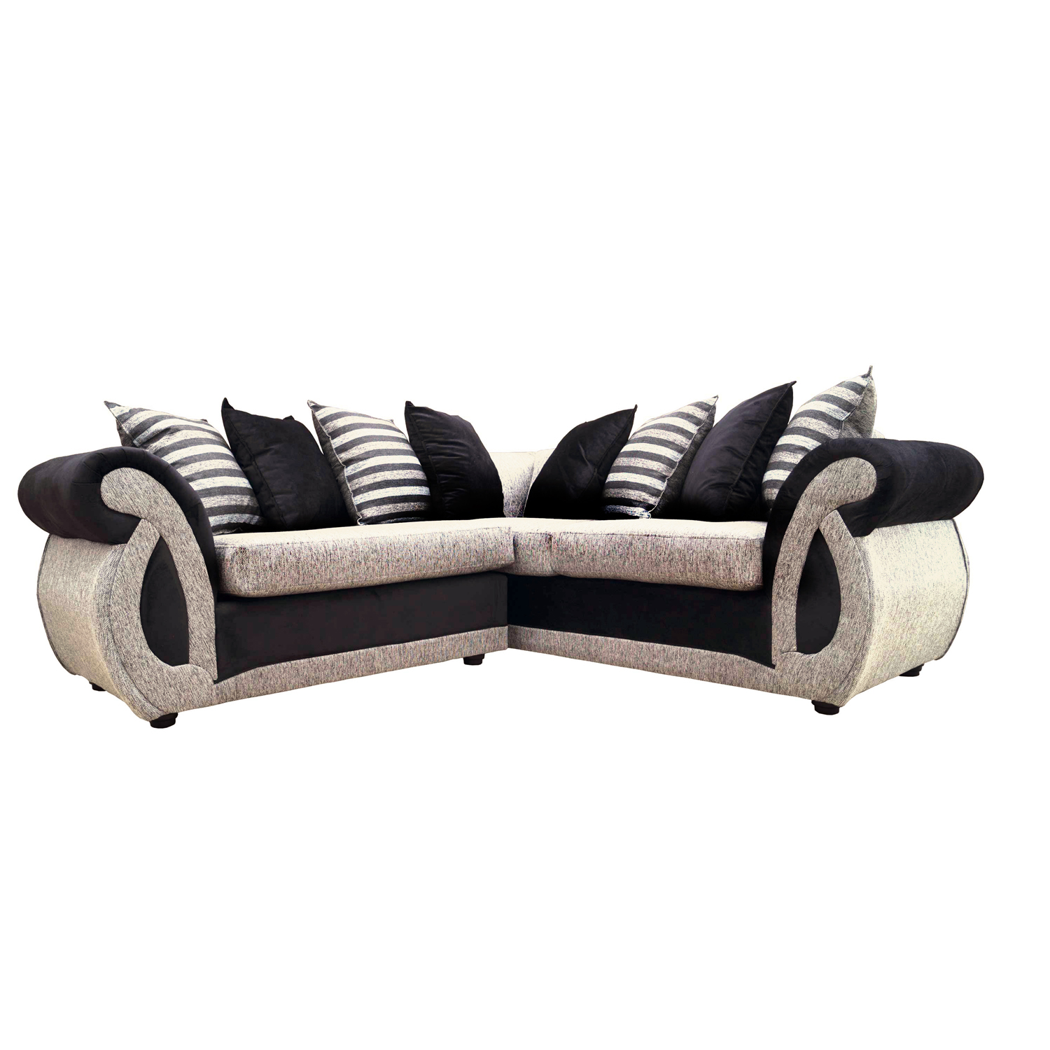 SECCIONAL DOMINGA CHENILLE TIPO LINO BEIGE 3 CUERPOS - 1