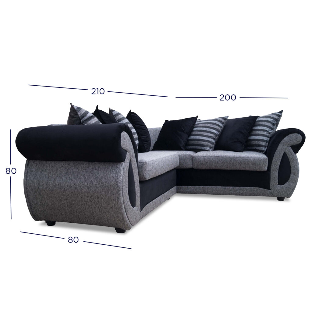 SECCIONAL DOMINGA CHENILLE TIPO LINO BEIGE 3 CUERPOS - 4