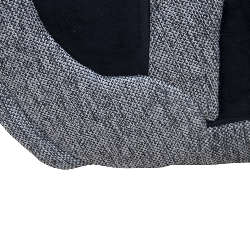 SECCIONAL DOMINGA CHENILLE TIPO LINO GRIS 3 CUERPOS - 3