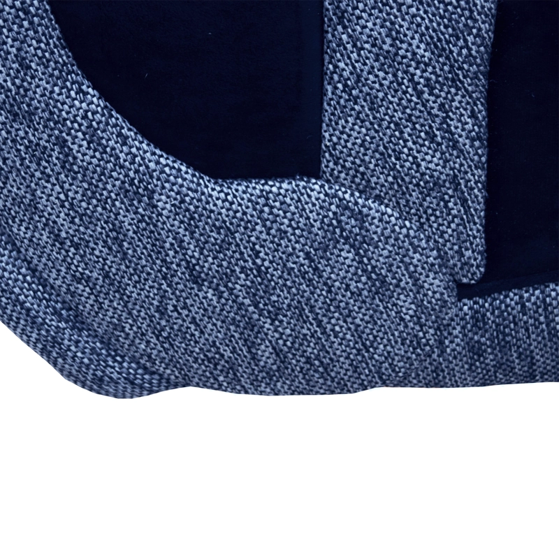 SECCIONAL DOMINGA CHENILLE TIPO LINO AZUL 3 CUERPOS - 3