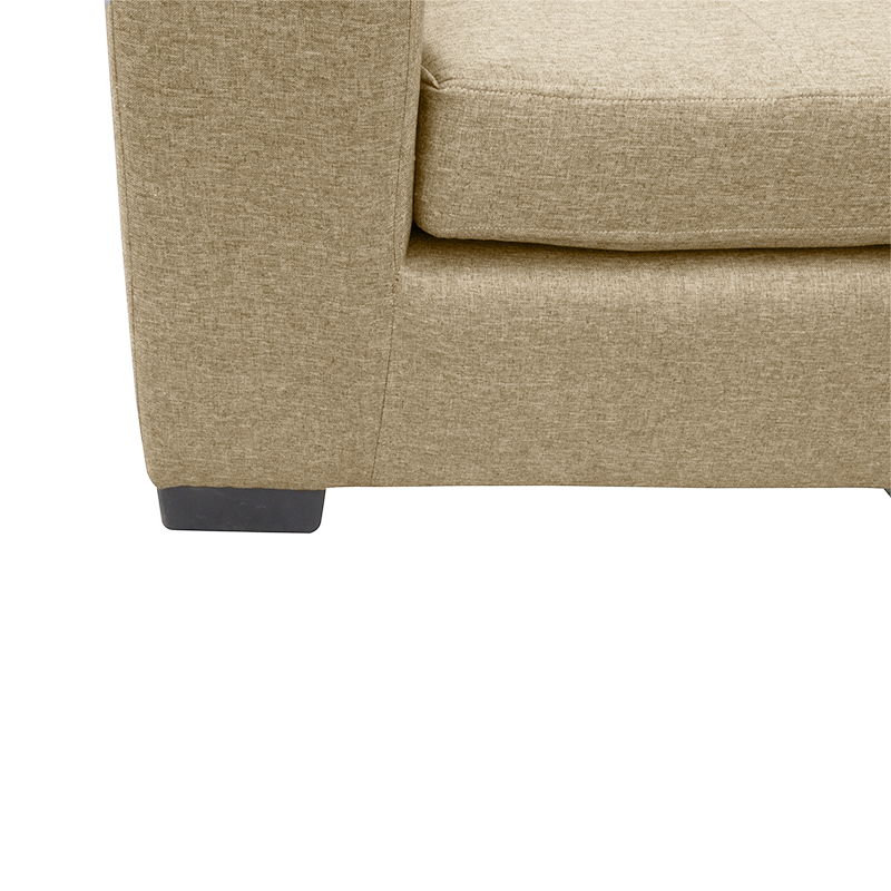 SECCIONAL ROMA CHENILLE TIPO LINO BEIGE 3 CUERPOS - 3