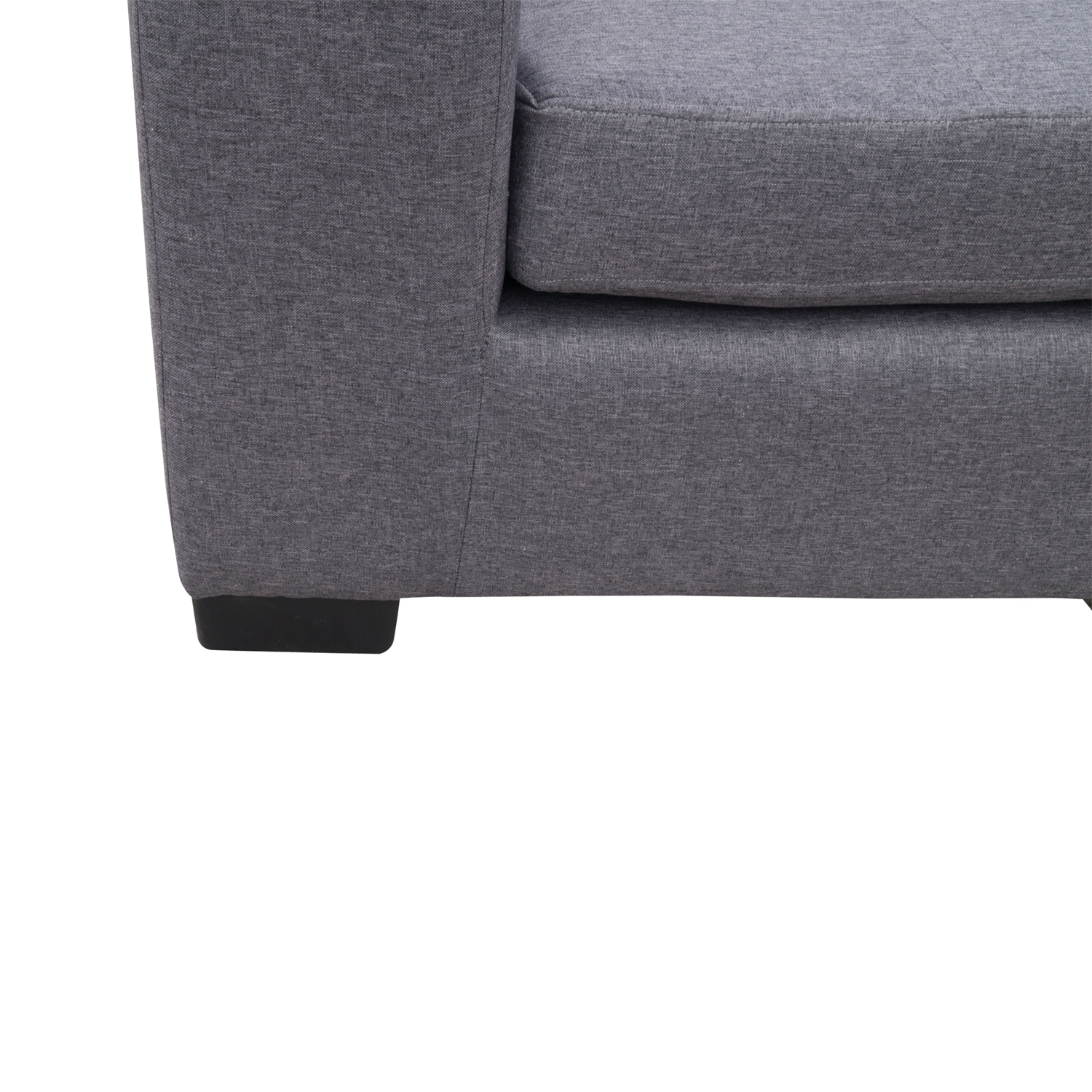 SECCIONAL ROMA CHENILLE TIPO LINO GRIS 3 CUERPOS - 3