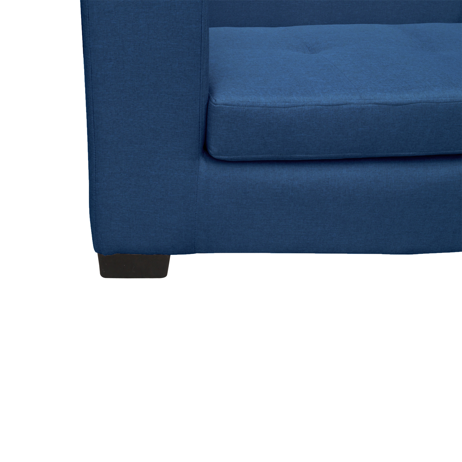 SECCIONAL ROMA CHENILLE TIPO LINO AZUL 3 CUERPOS - 3