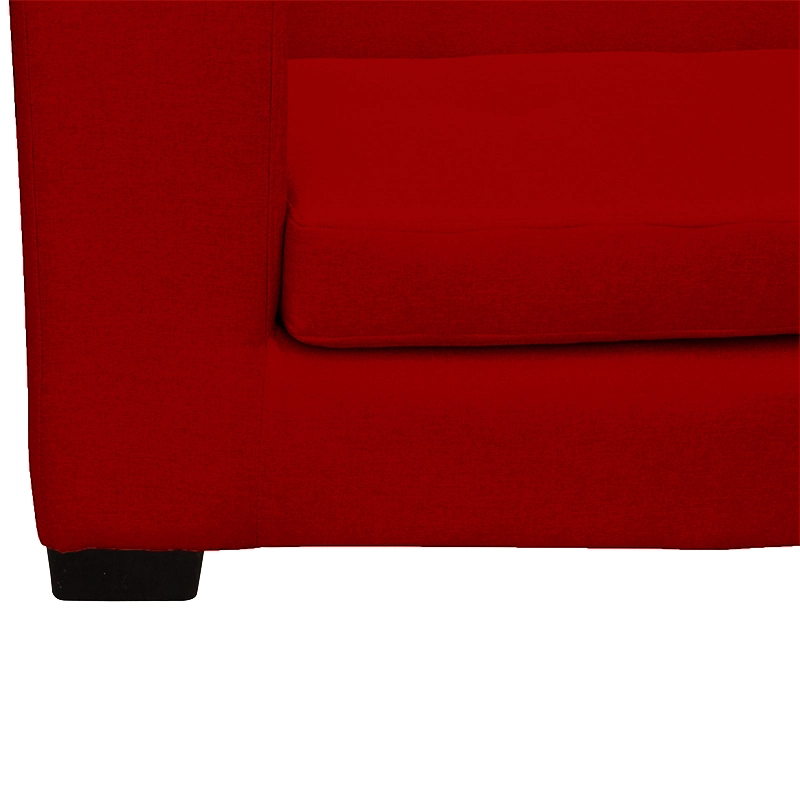 SECCIONAL ROMA CHENILLE TIPO LINO ROJO 3 CUERPOS - 3
