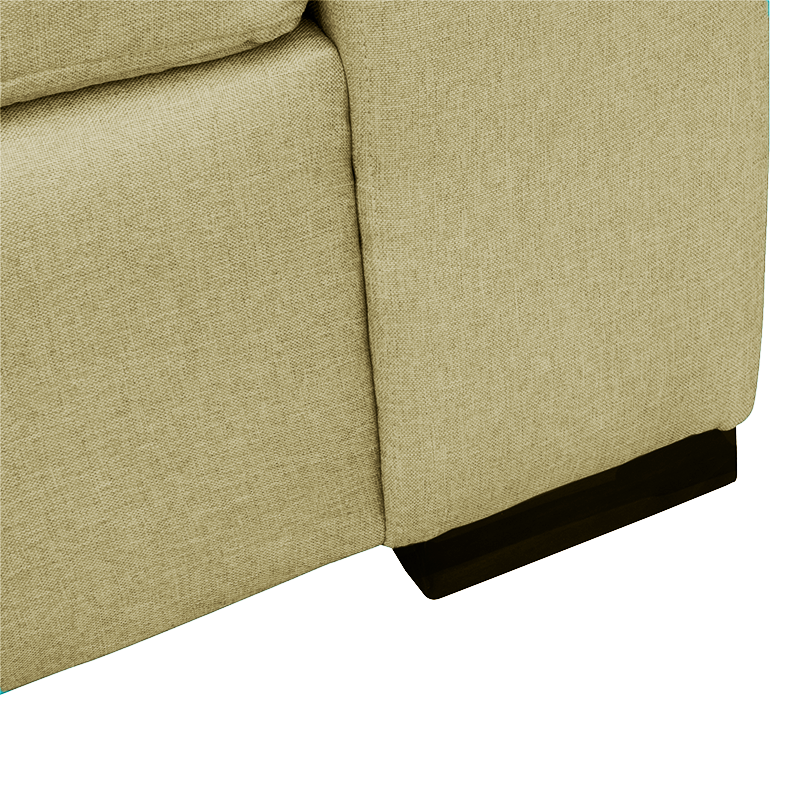SECCIONAL ANTU CHENILLE TIPO LINO BEIGE 3 CUERPOS - 3