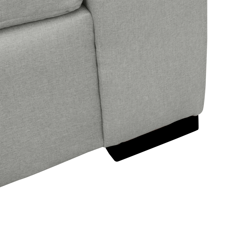 SECCIONAL ANTU CHENILLE TIPO LINO GRIS 3 CUERPOS - 3