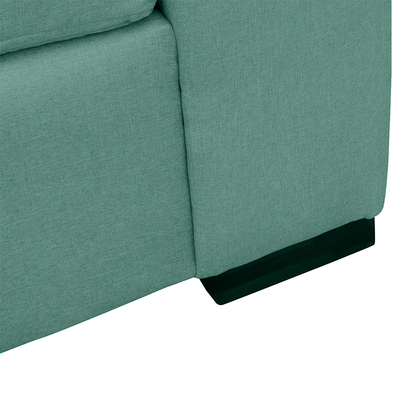 SECCIONAL ANTU CHENILLE TIPO LINO VERDE 3 CUERPOS - 3