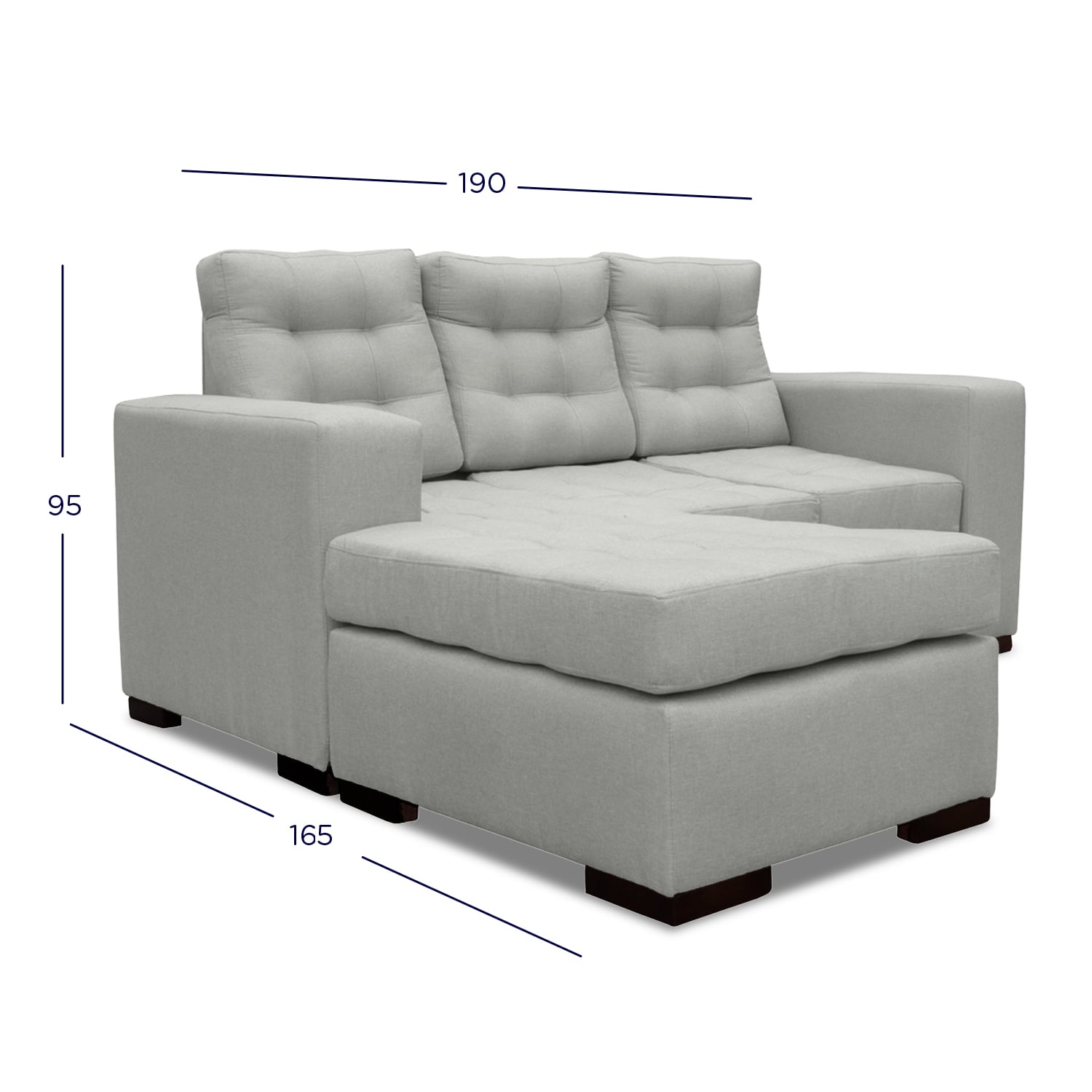 SECCIONAL ANTU CHENILLE TIPO LINO VERDE 3 CUERPOS - 4