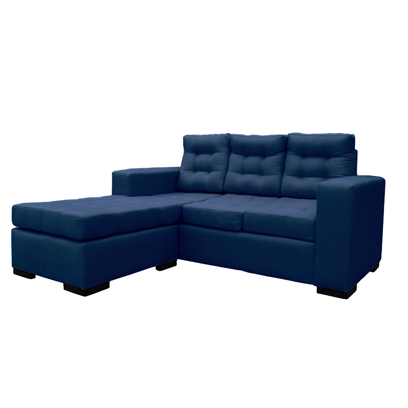SECCIONAL ANTU CHENILLE TIPO LINO AZUL 3 CUERPOS - 2