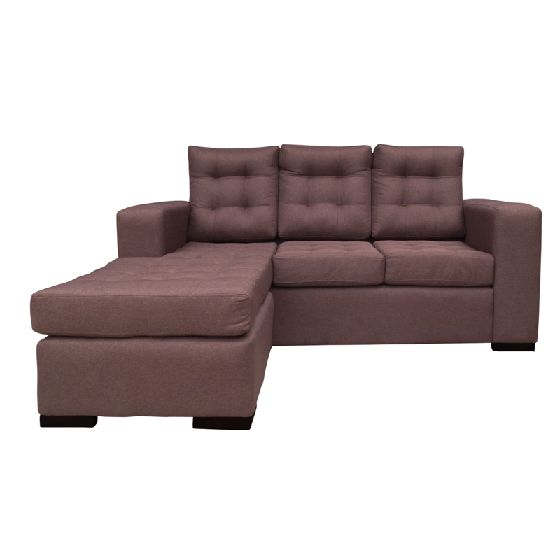 SECCIONAL ANTU CHENILLE TIPO LINO CAFE 3 CUERPOS - 1