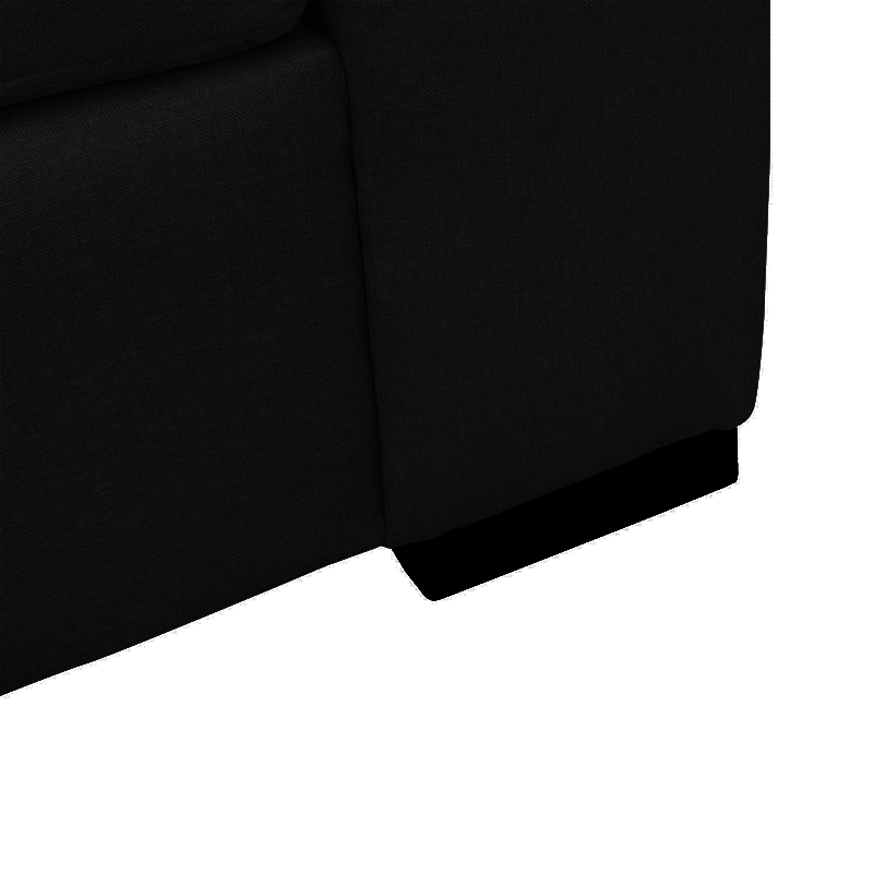 SECCIONAL ANTU CHENILLE TIPO LINO NEGRO 3 CUERPOS - 3