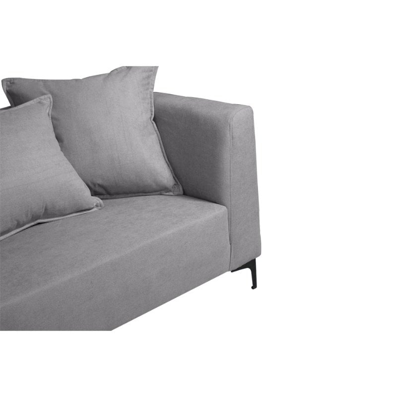 SOFA CORDELIA 2 CUERPOS CHENILLE TIPO LINO GRIS - 3