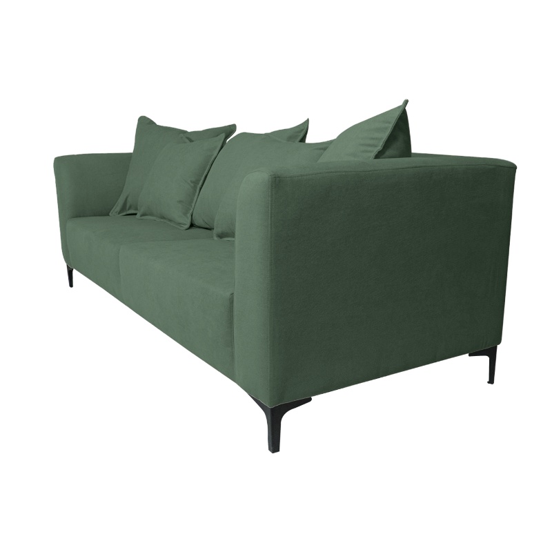 SOFA CORDELIA 2 CUERPOS CHENILLE TIPO LINO VERDE - 2