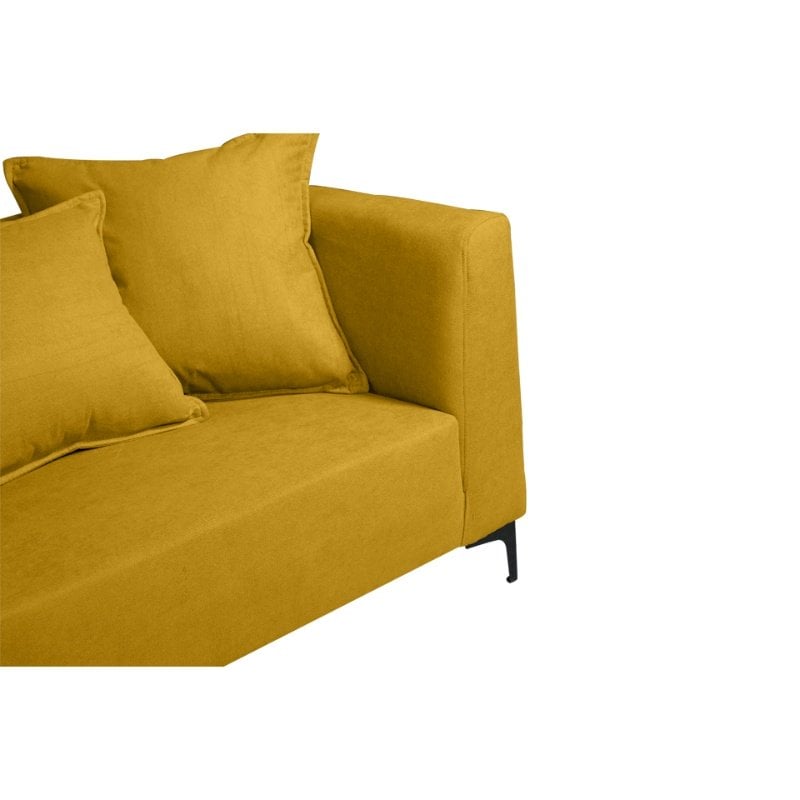 SOFA CORDELIA 2 CUERPOS CHENILLE TIPO LINO AMBARINO - 3