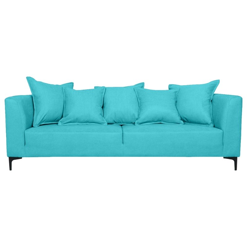 SOFA CORDELIA 2 CUERPOS FELPA TURQUESA - 1