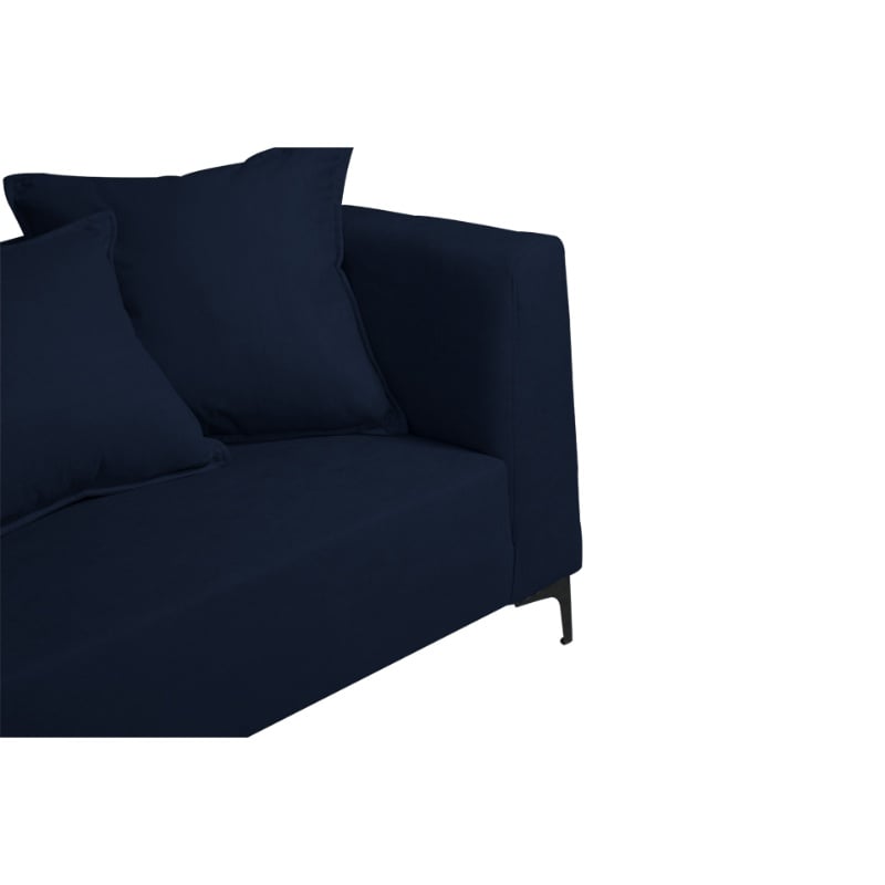 SOFA CORDELIA 2 CUERPOS FELPA AZUL - 3