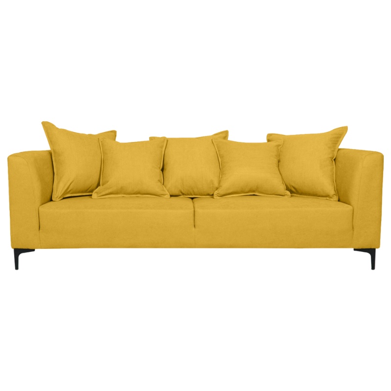 SOFA CORDELIA 2 CUERPOS FELPA AMBARINO - 1