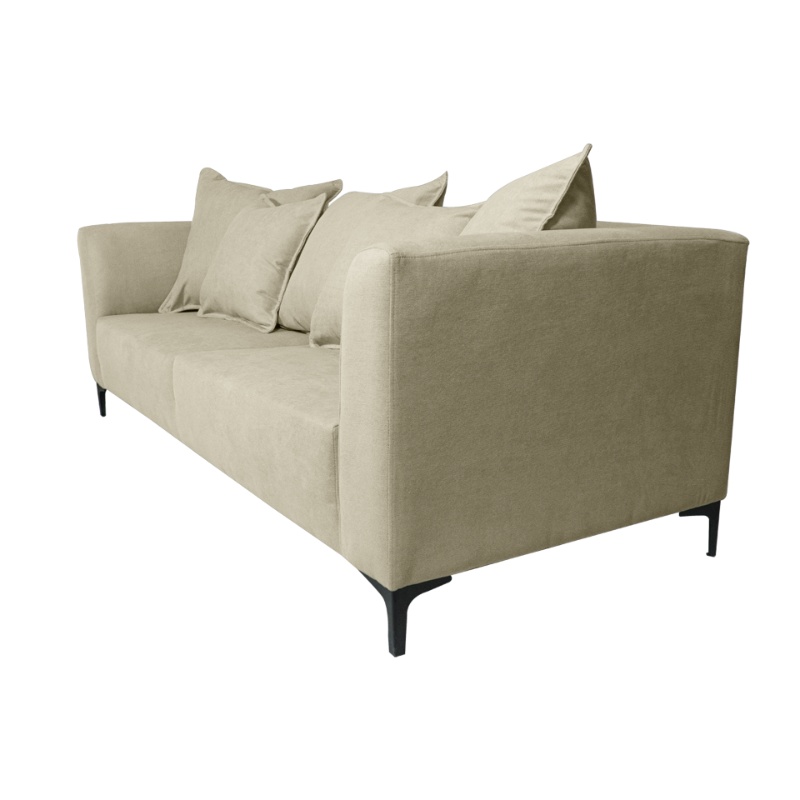 SOFA CORDELIA 3 CUERPOS CHENILLE TIPO LINO BEIGE - 2