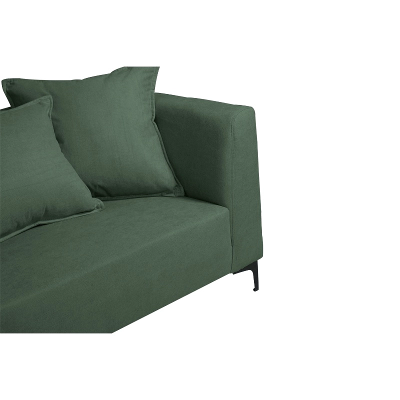 SOFA CORDELIA 3 CUERPOS CHENILLE TIPO LINO VERDE - 3