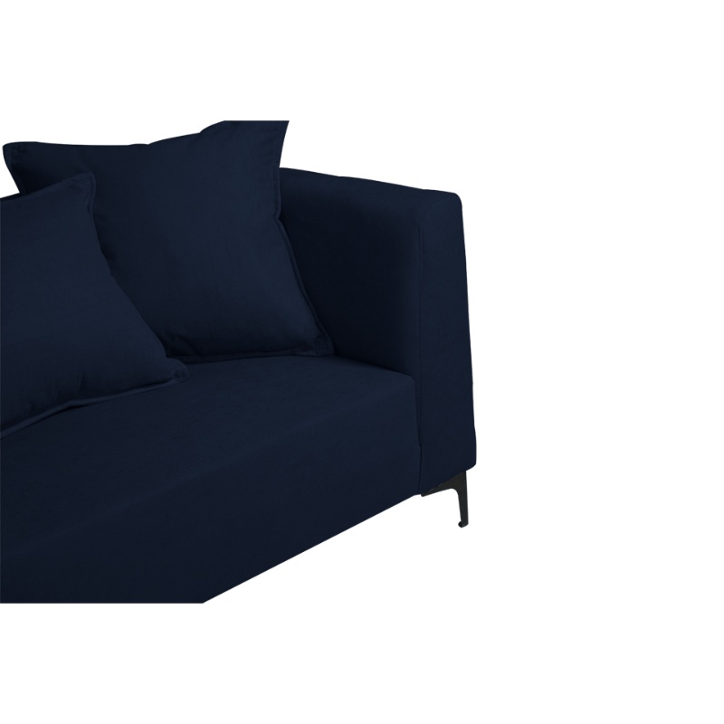 SOFA CORDELIA 3 CUERPOS CHENILLE TIPO LINO AZUL - 3