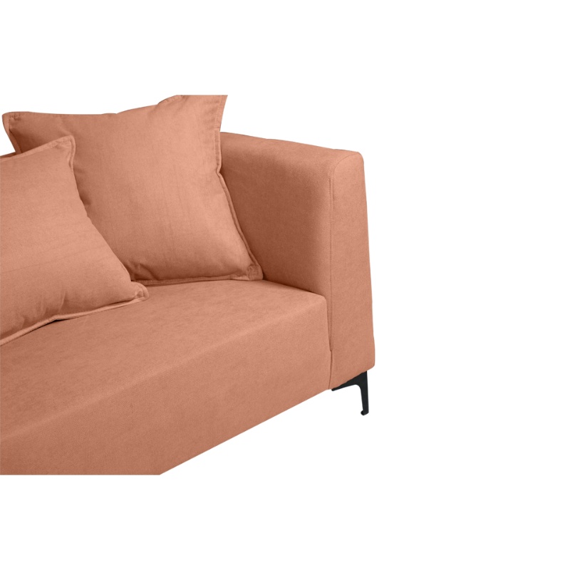 SOFA CORDELIA 3 CUERPOS CHENILLE TIPO LINO PALO ROSA - 3