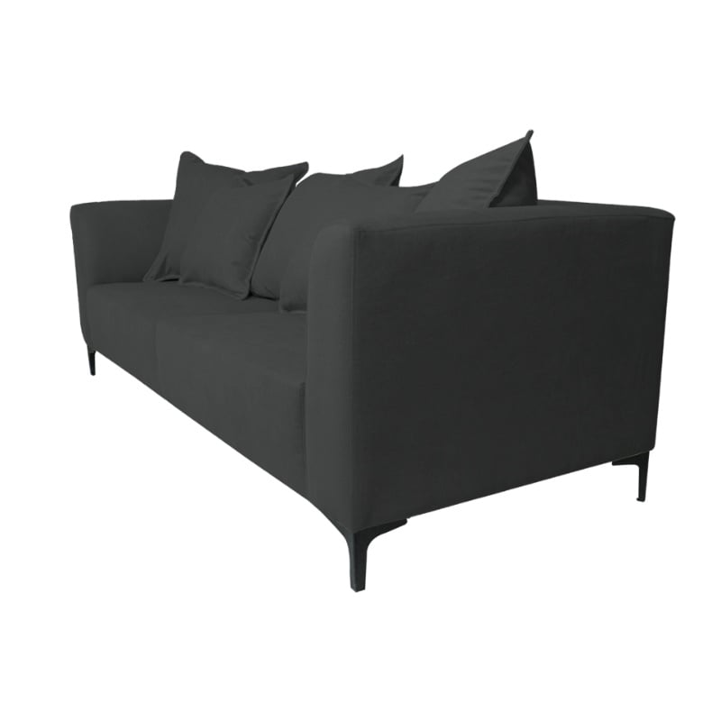 SOFA CORDELIA 3 CUERPOS CHENILLE TIPO LINO GRAFITO - 2